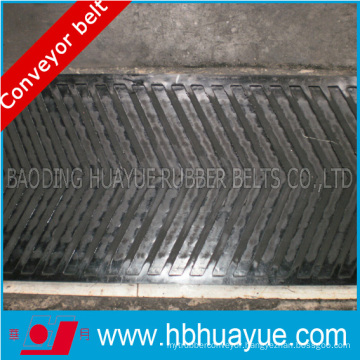 Chevron Ribbed Height 15mm Rubber Conveyor Belt